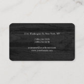 Stijlvolle, unieke grijze rode monogram Manager Visitekaartje (Achterkant)