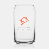 Stijlvolle unieke makelaar blikvorm glas (Voorkant)