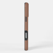 Stijlvolle unieke monogram mocha bruin iPhone hoesje (Rechterkant)