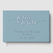 Stijlvolle unieke paar namen bruiloft gelofte goud gastenboek (Voorkant)