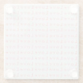 Stijlvolle unieke rode liefde bruiloft glazen onderzetter (Achterkant)