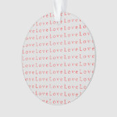 Stijlvolle Unieke Rode Liefde Bruiloft Ornament (voorkant)