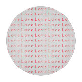 Stijlvolle unieke rode liefde bruiloft snijplank (Voorkant)