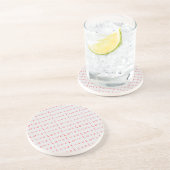 Stijlvolle unieke rode liefde bruiloft zandsteen onderzetter (Zijkant)