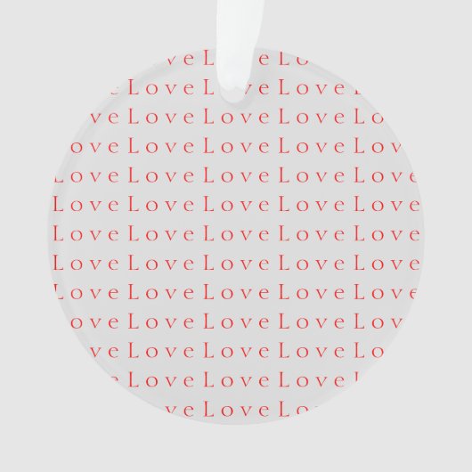 Stijlvolle unieke rode liefdesbruiloft ornament (voorkant)