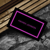 Stijlvolle unieke zwart & Paarse clean Casual Visitekaartje