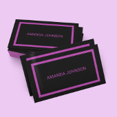 Stijlvolle unieke zwart & Paarse clean Casual Visitekaartje