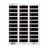 Stijlvolle unieke zwarte makelaar etiket (Full Sheet)