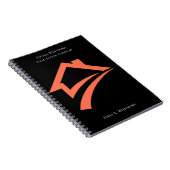 Stijlvolle unieke zwarte makelaar notitieboek (Rechterzijde)