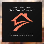 Stijlvolle unieke zwarte makelaar raamsticker (Vel 2)