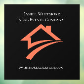 Stijlvolle unieke zwarte makelaar raamsticker (Vel 3)