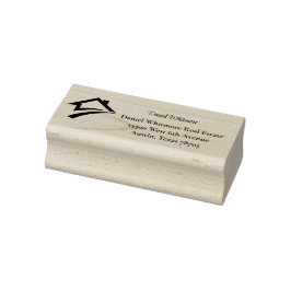 Stijlvolle unieke zwarte makelaar rubberstempel