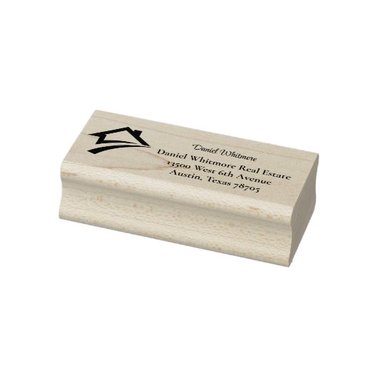 Stijlvolle unieke zwarte makelaar rubberstempel (Stempel)