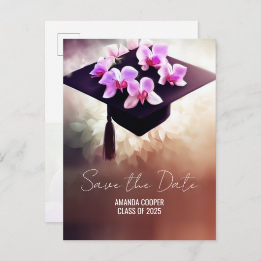 Stijlvolle Unique Afstuderen Aankondiging Briefkaa (Voorkant / Achterkant)