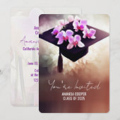 Stijlvolle Unique Orchids Afstuderen Kaart (Voorkant / Achterkant)