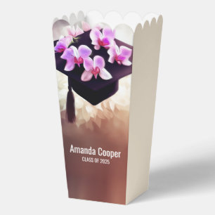 Stijlvolle Unique Orchids Afstuderen Popcorn Bedankdoosjes