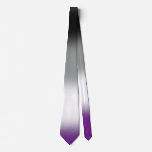 Stijlvolle unisex aseksuele Pride stropdas, Ace vl Stropdas (Voorkant)