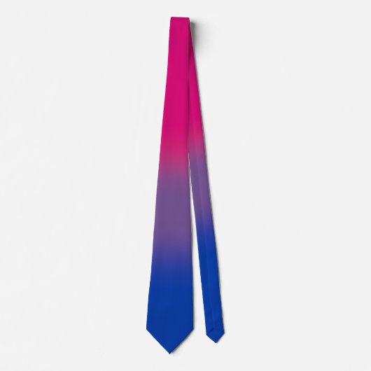 Stijlvolle unisex biseksuele pride vlag Stropdas (Voorkant)