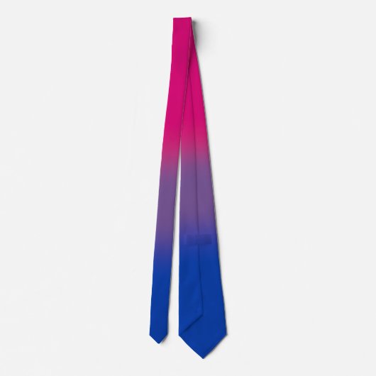 Stijlvolle unisex biseksuele pride vlag Stropdas (Achterkant)