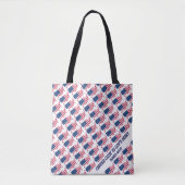Stijlvolle US AMERIKA VLAG Gods Hart Jesaja 40 Tote Bag (Voorkant)