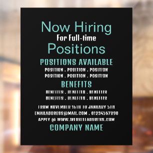 Stijlvolle vacature Recruitment Adverteren Raamsticker