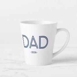 Stijlvolle vader met op maat gemaakte jaar koffiem latte mok