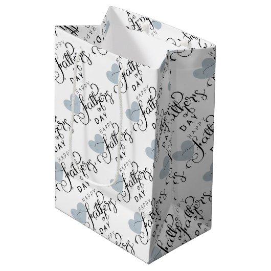 Stijlvolle Vaderdag Medium Cadeauzakje (Voorkant Gekanteld)