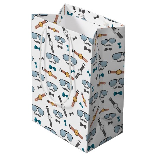 Stijlvolle Vaderdag Medium Cadeauzakje (Achterkant Gekanteld)