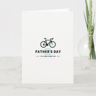 Stijlvolle Vaderdagkaart met fiets Kaart