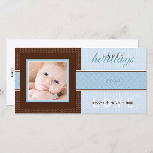 STIJLVOLLE VAKANTIE FOTOKAART :: zoetheid 1 Feestdagenkaart (Voorkant / Achterkant)