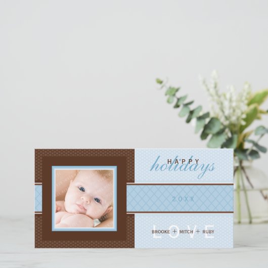 STIJLVOLLE VAKANTIE FOTOKAART :: zoetheid 1 Feestdagenkaart (Staand voorkant)