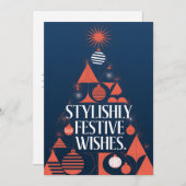 Stijlvolle vakantie - kerst Kaart (Voorkant / Achterkant)