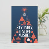 Stijlvolle vakantie - kerst Kaart (Staand voorkant)