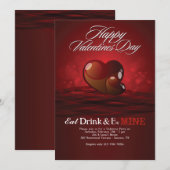 Stijlvolle Valentijn Party Invitation Kaart (Voorkant / Achterkant)