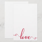 Stijlvolle Valentijnsdag Briefpapier (Voorkant / Achterkant)