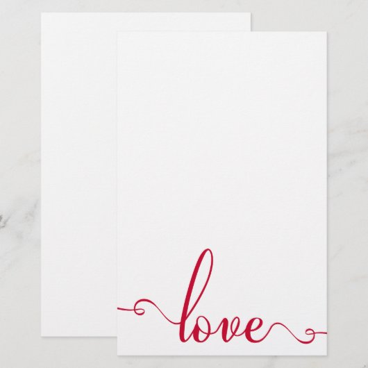 Stijlvolle Valentijnsdag Briefpapier (Voorkant / Achterkant)