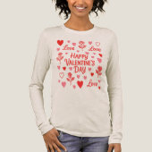 Stijlvolle Valentijnsdag  Tri-Blend Shirt (Voorkant)