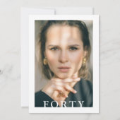 Stijlvolle VEERTIG Fotostrip 40e verjaardag Kaart (Achterkant)