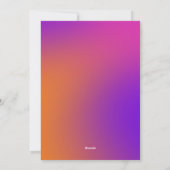 Stijlvolle veertig kleurrijke moderne gradiënt uit feestdagenkaart (Achterkant)