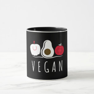 Stijlvolle Vegan Quote en Fruit Graphic Mok