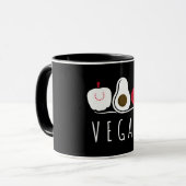 Stijlvolle Vegan Quote en Fruit Graphic Mok (Voorkant links)
