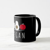 Stijlvolle Vegan Quote en Fruit Graphic Mok (Voorkant rechts)