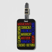 Stijlvolle Venezuela Caracas stadsnamen Bagagelabel (Voorkant (verticaal))