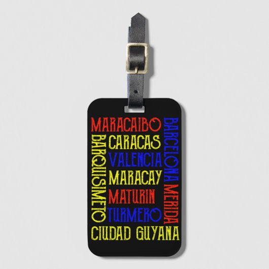 Stijlvolle Venezuela Caracas stadsnamen Bagagelabel (Voorkant (verticaal))
