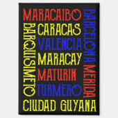 Stijlvolle Venezuela Caracas stadsnamen Magneet (Voorkant)