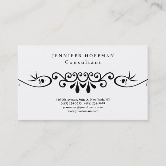 Stijlvolle  ventilator  White Professional Visitekaartje (Voorkant)