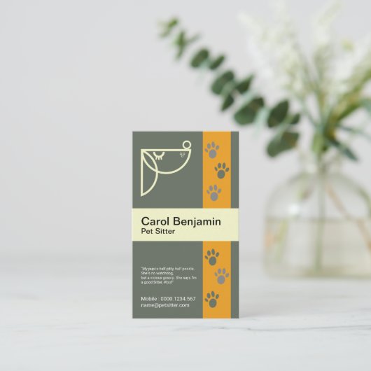 Stijlvolle verfspatdradenspatbord met duister visitekaartje (Staand voorkant)