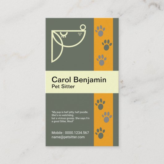 Stijlvolle verfspatdradenspatbord met duister visitekaartje (Voorkant)