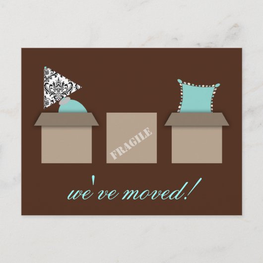 Stijlvolle verhuisdozen Bewegende aankondiging Bri (Voorkant)