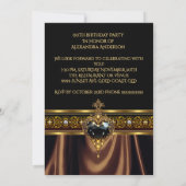 Stijlvolle Verjaardag Chocolade Goud Zwart hart Kaart (Achterkant)